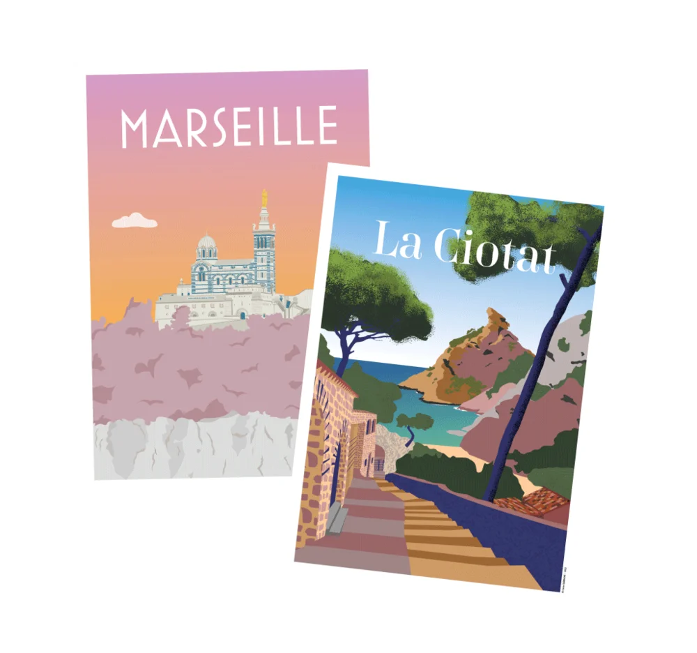 Affiches Marseille et La Ciotat